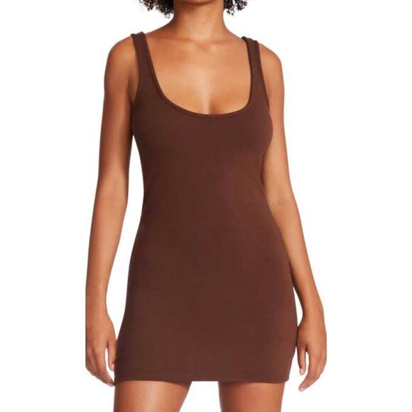 Steve Madden “Becca” chocolate brown tank mini dress size small. - Picture 1 of 9